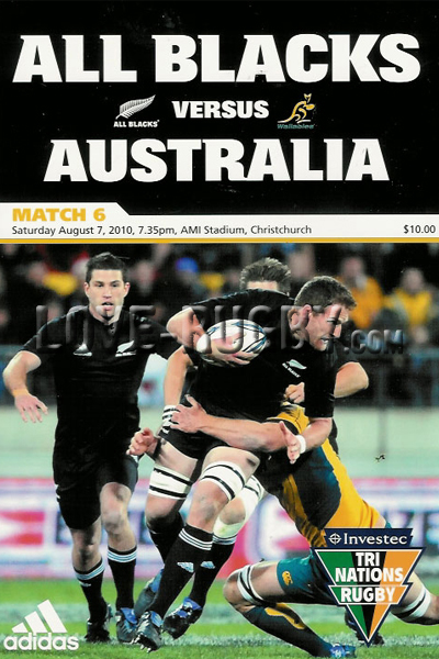 2010 New Zealand v Australia  Rugby Programme